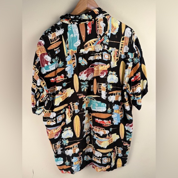 Kahala X John Severson Shirt Men's Large Hawaiian Button Up Woody Wagon Shirt - Picture 3 of 10